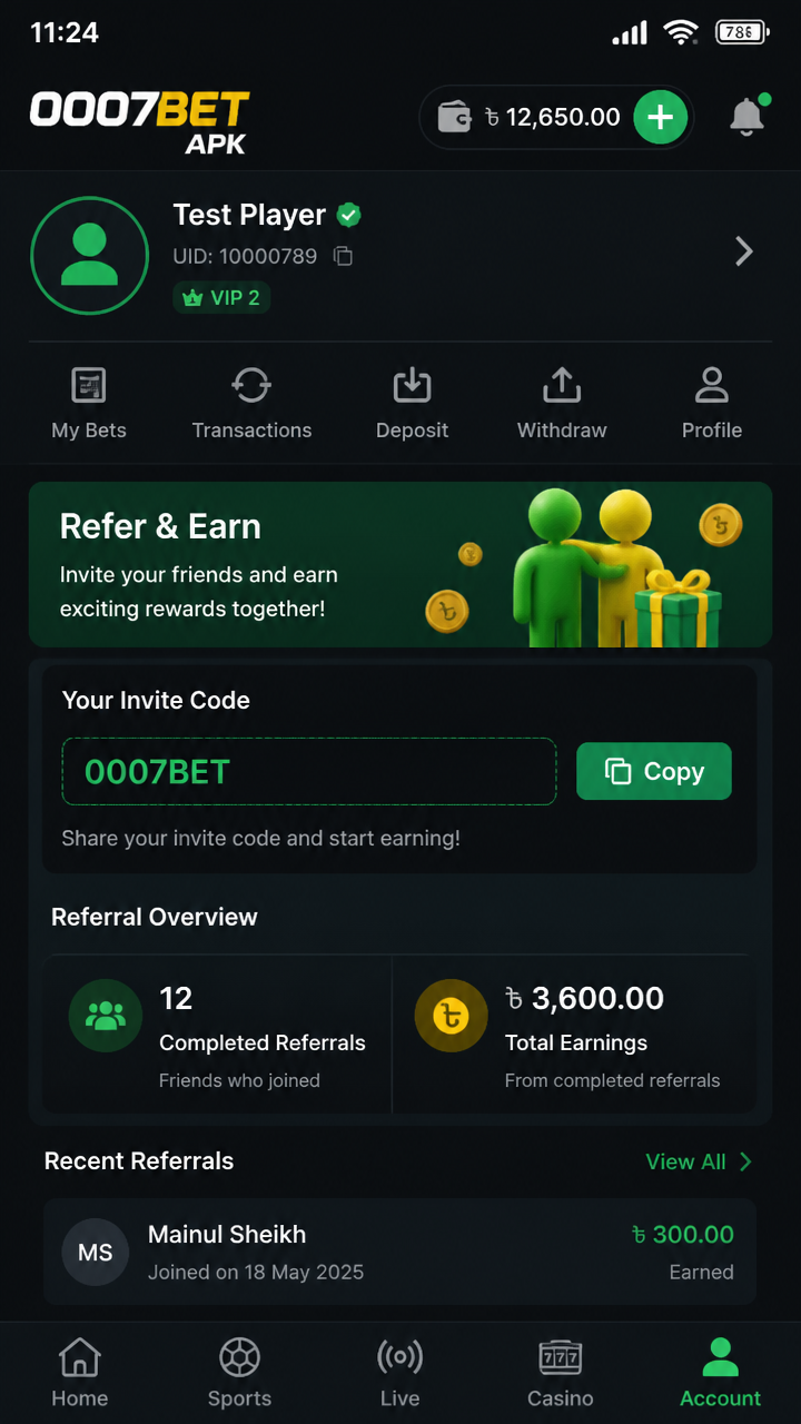 0007bet screenshot