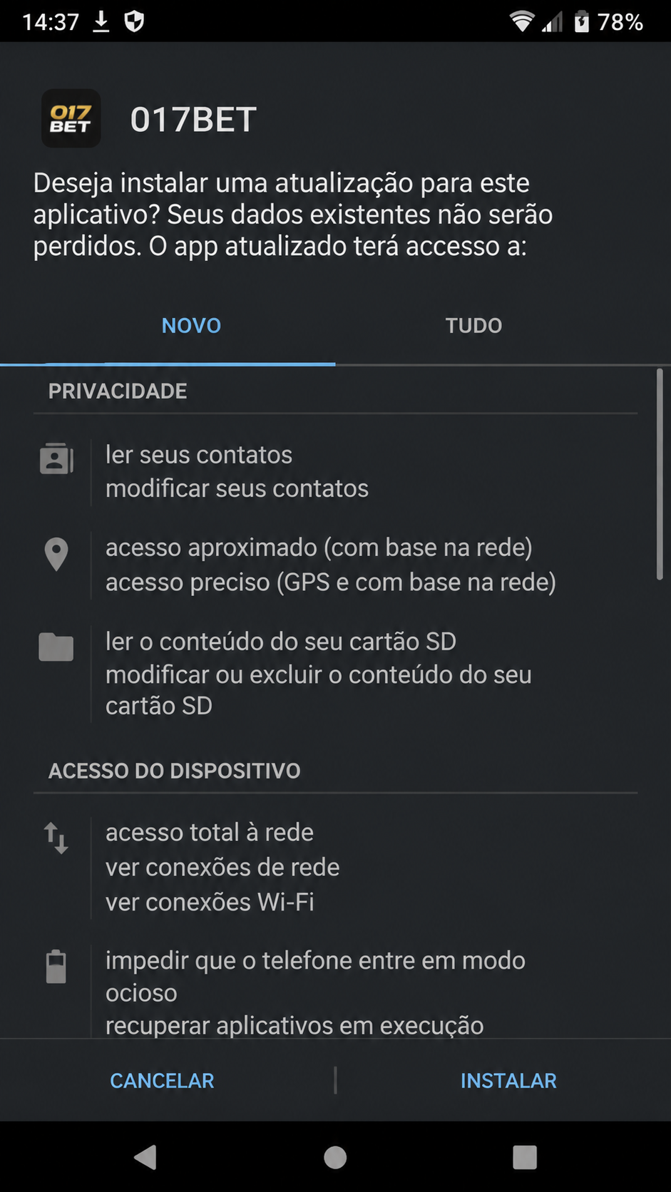 017bet screenshot