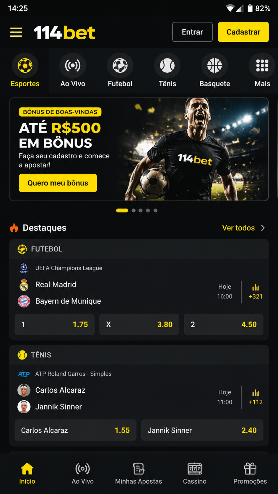 114bet screenshot