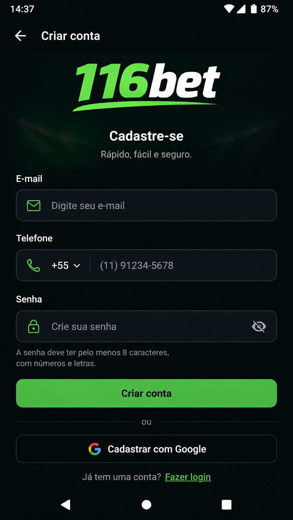116bet screenshot