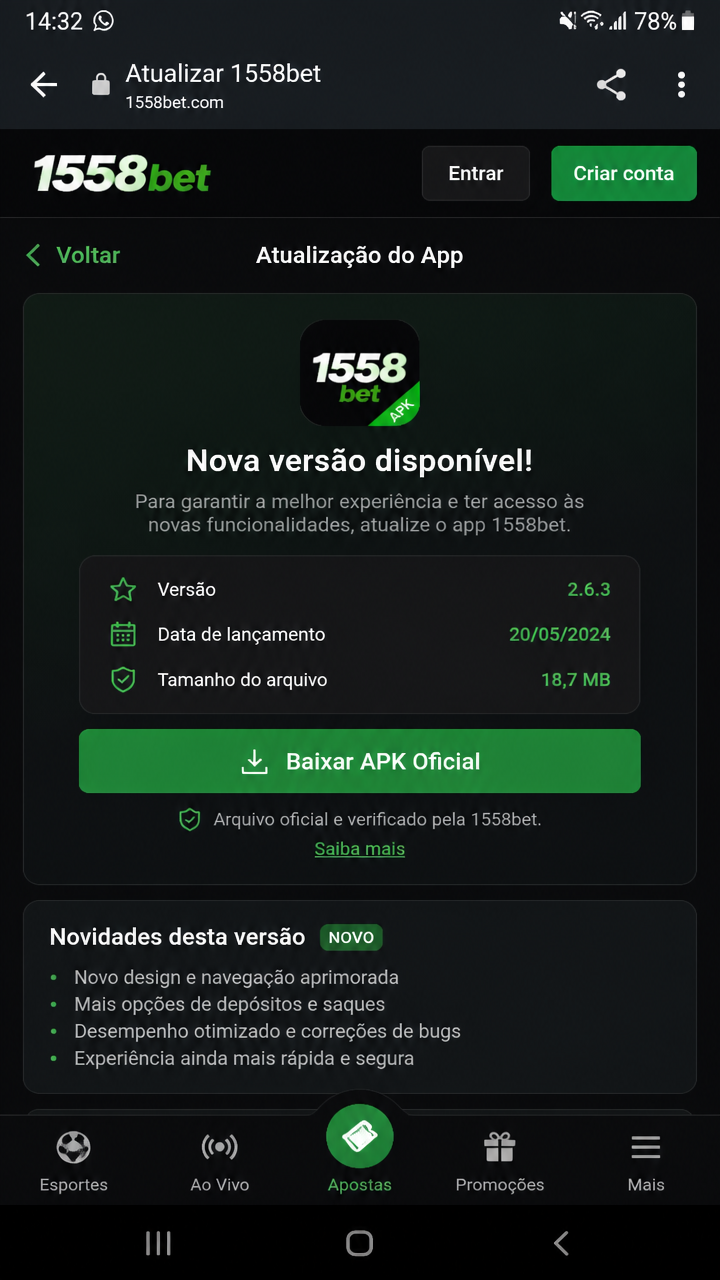 1558bet screenshot