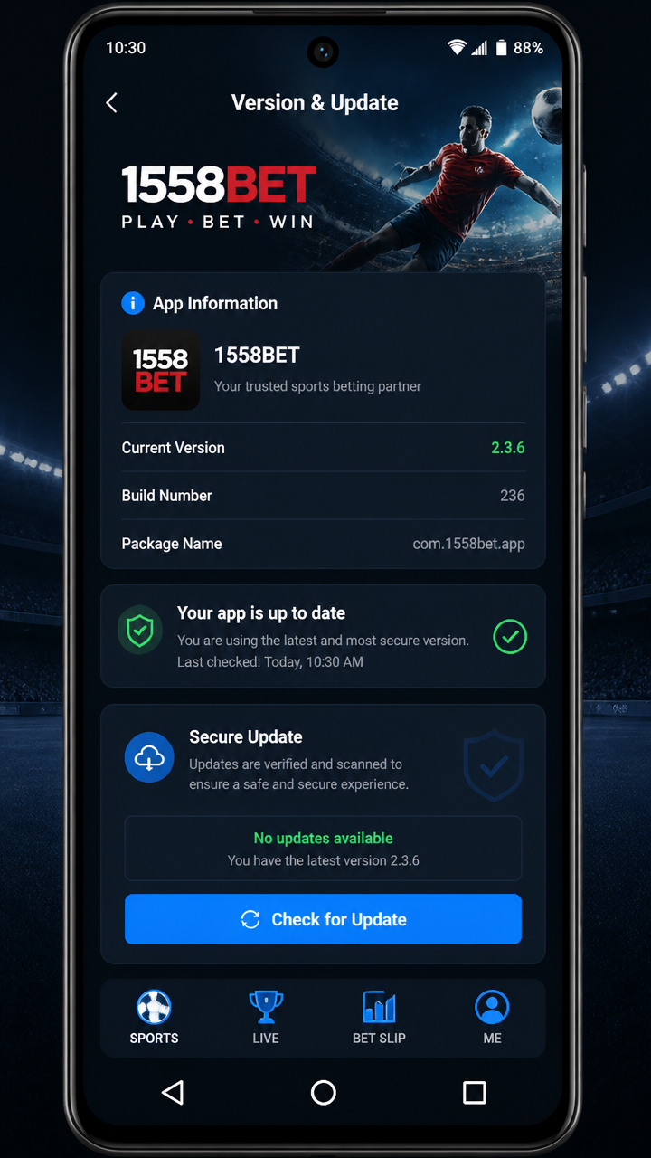 1558bet screenshot
