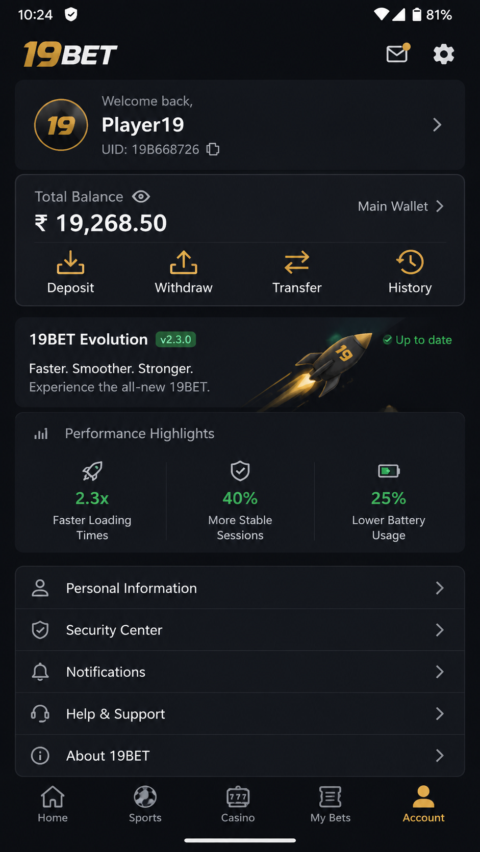 19bet screenshot