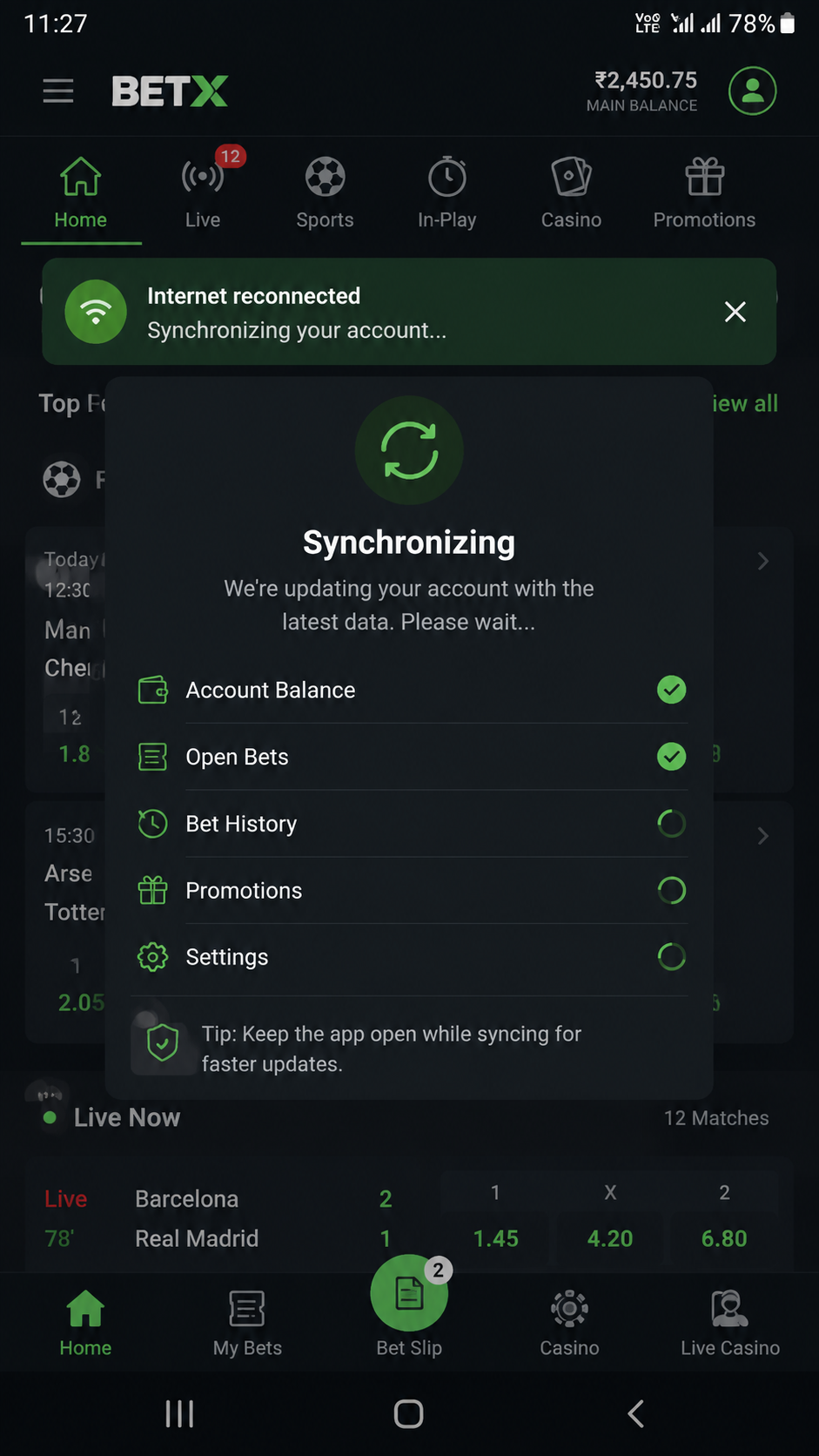 22bet screenshot