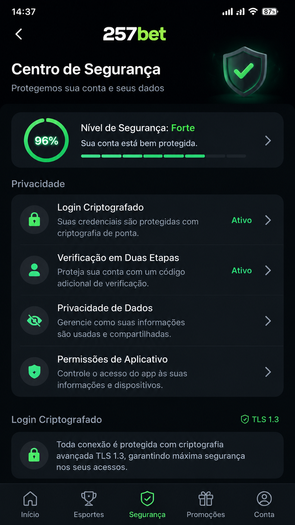 257bet screenshot