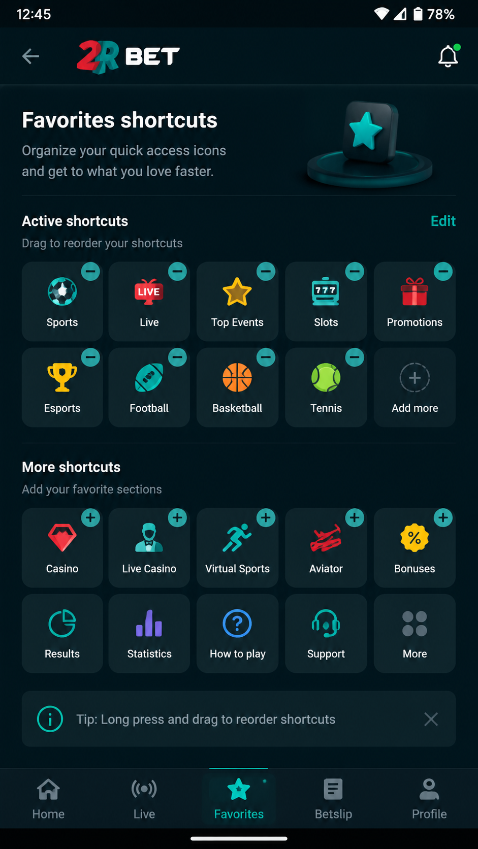 2rbet screenshot