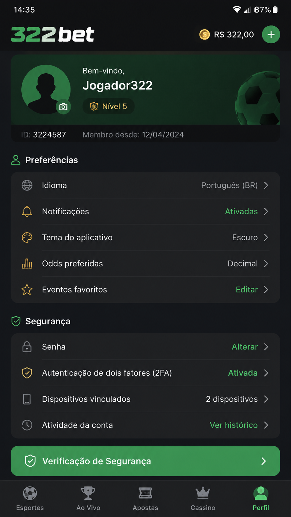 322bet screenshot