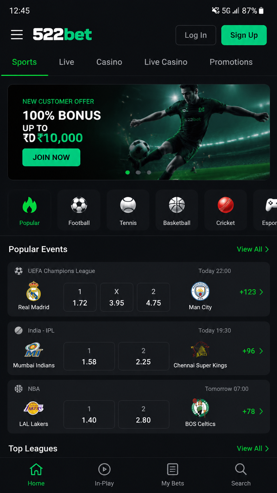 522bet screenshot