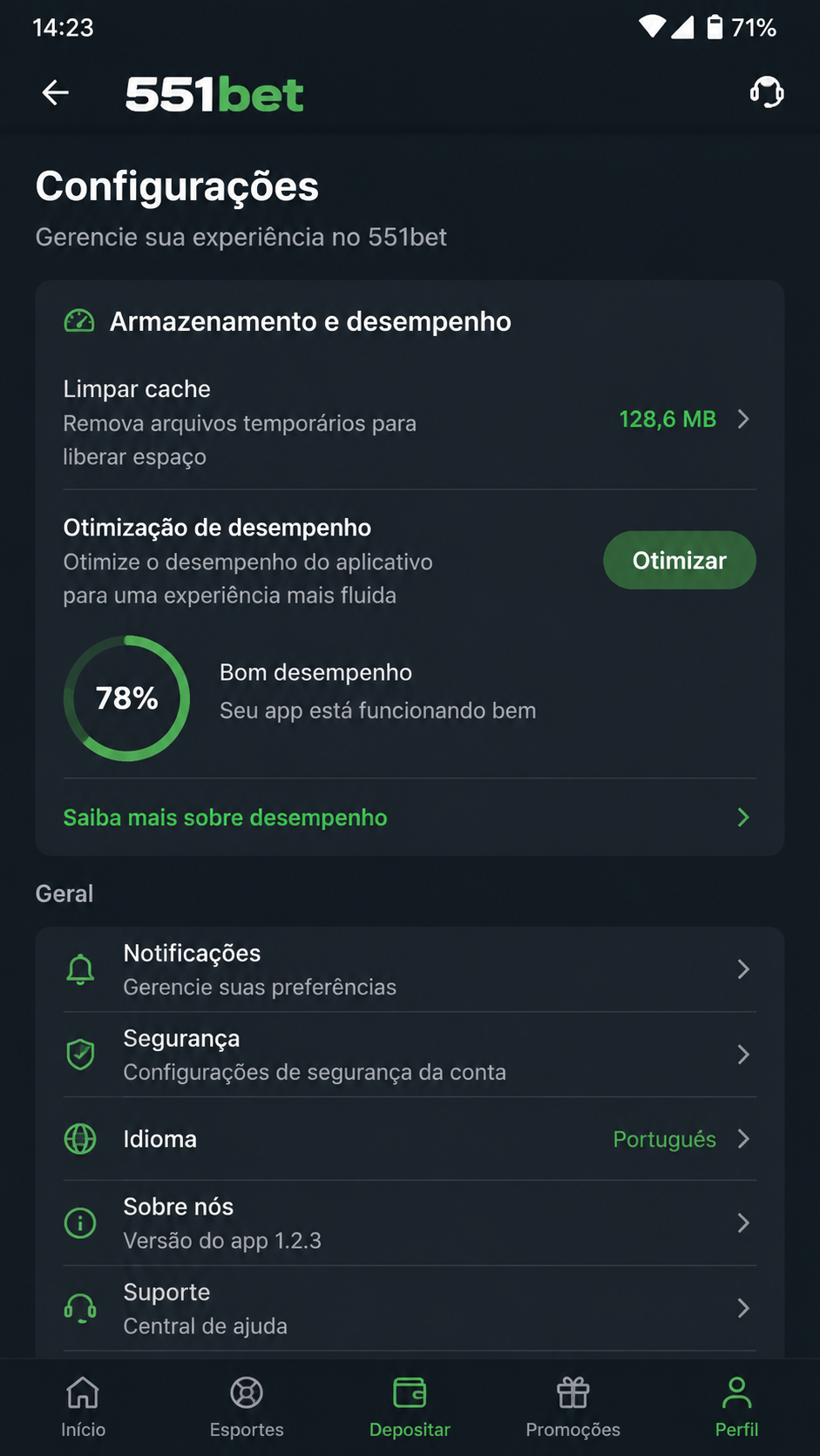 551bet screenshot