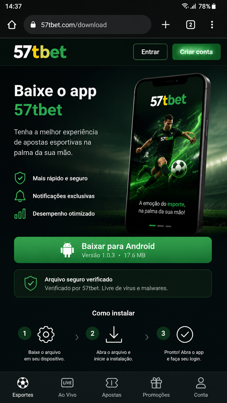 57tbet screenshot