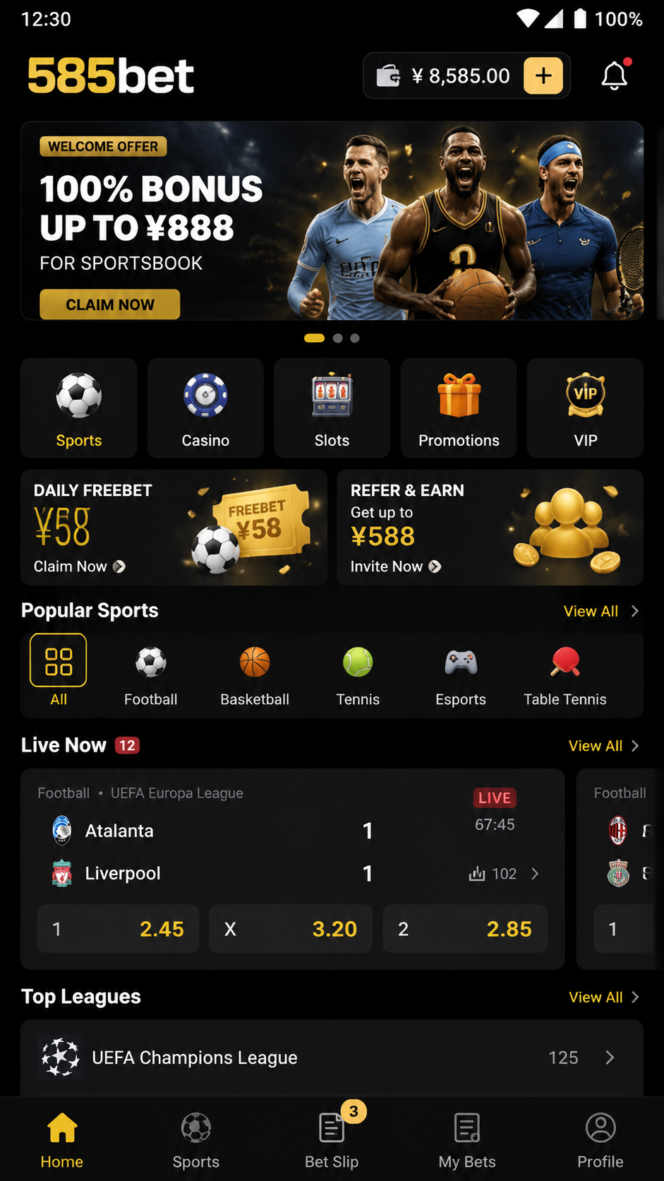 585bet screenshot