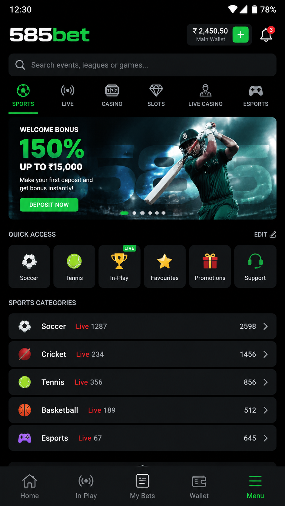 585bet screenshot