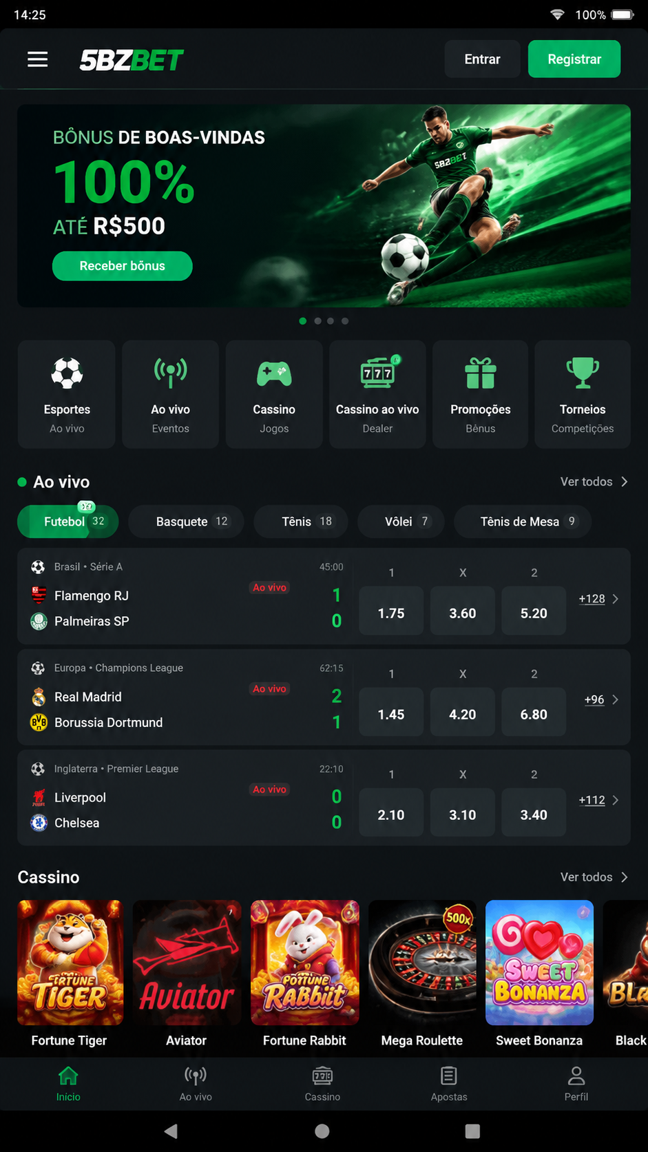 5bzbet screenshot