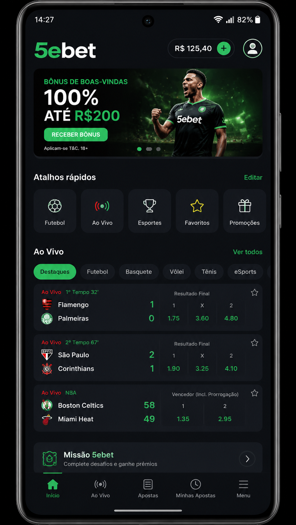5ebet screenshot
