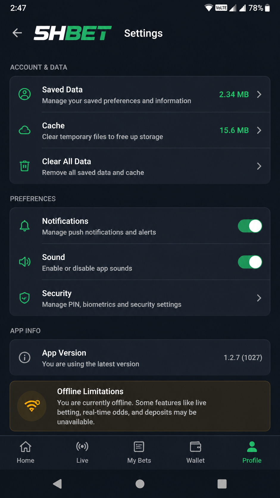 5hbet screenshot