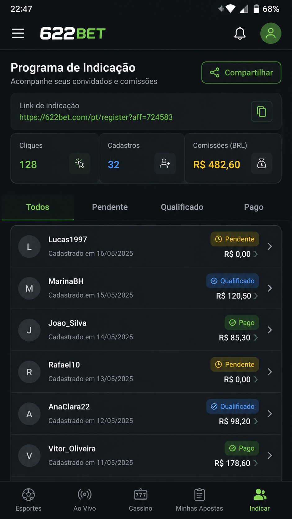622bet screenshot