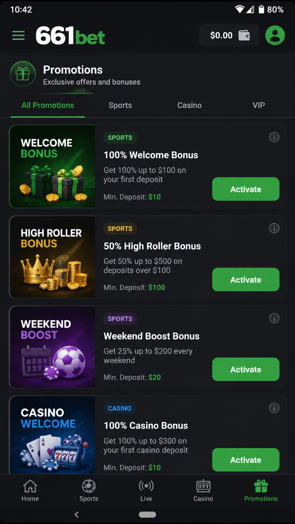 661bet screenshot