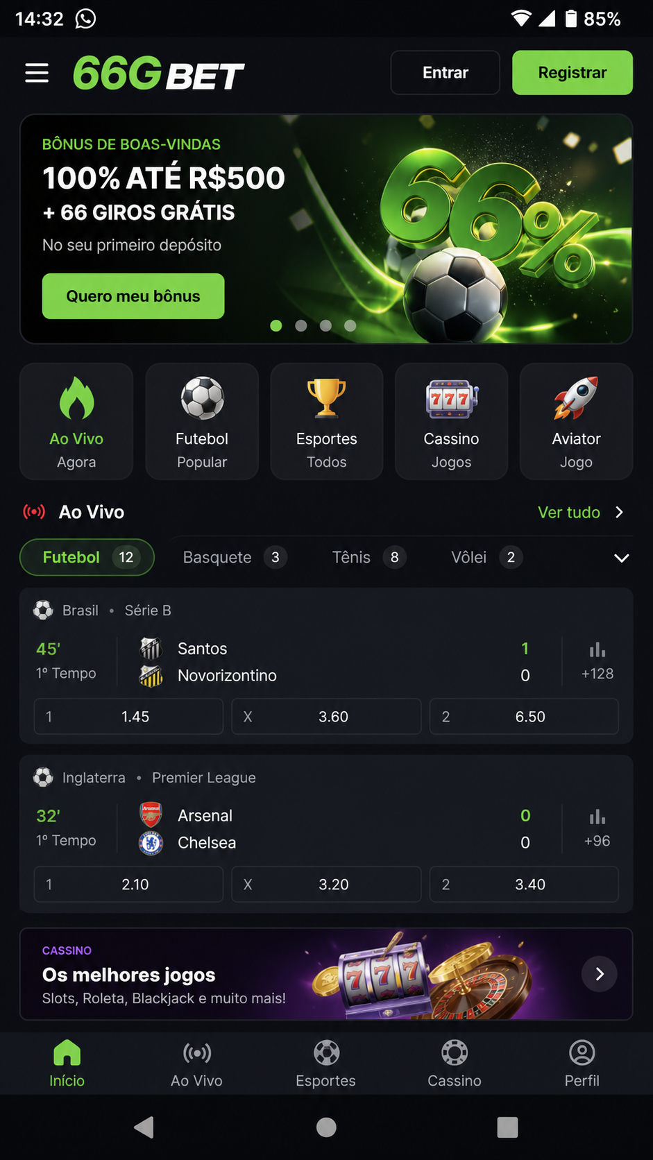 66gbet screenshot