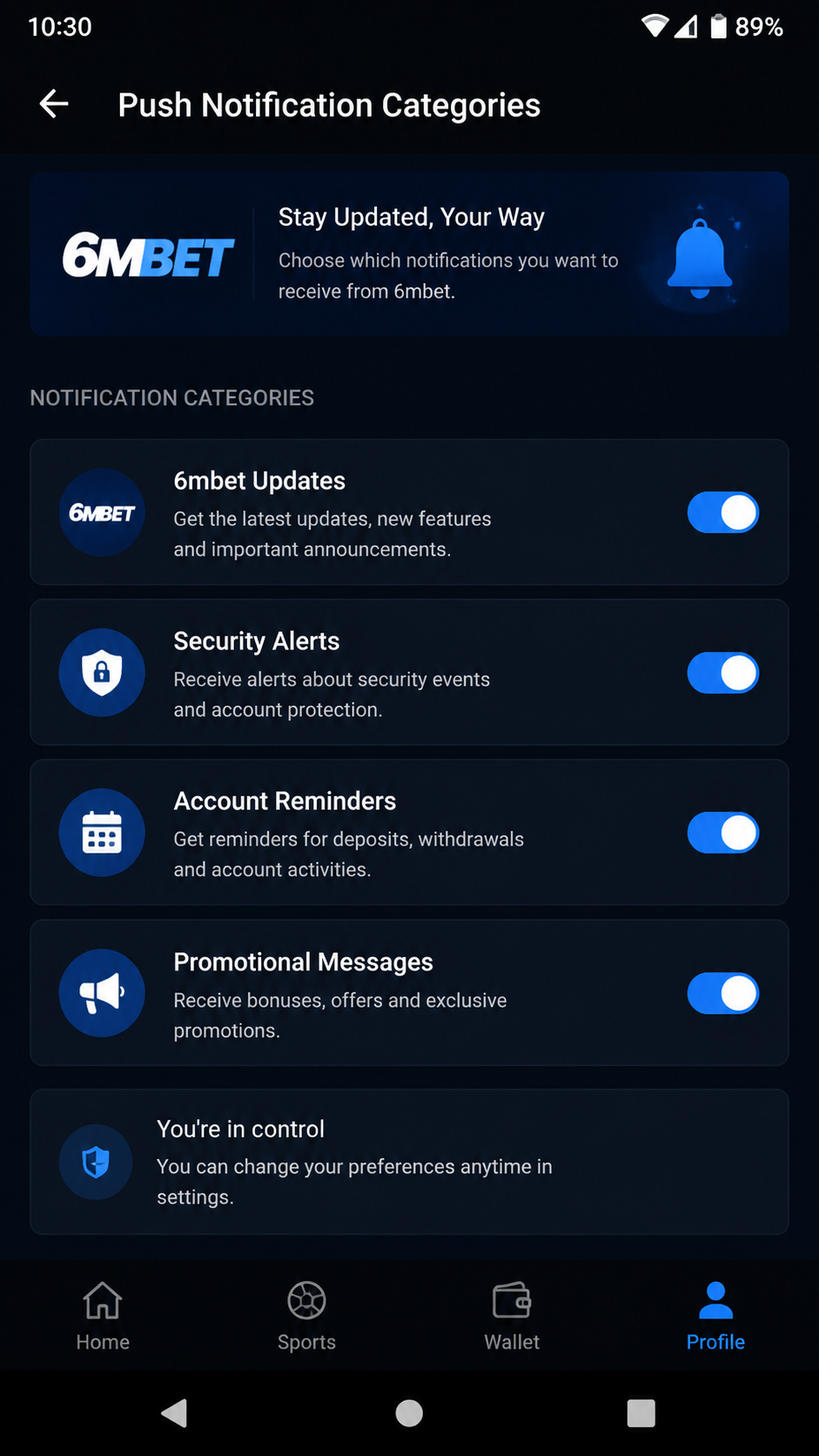6mbet screenshot