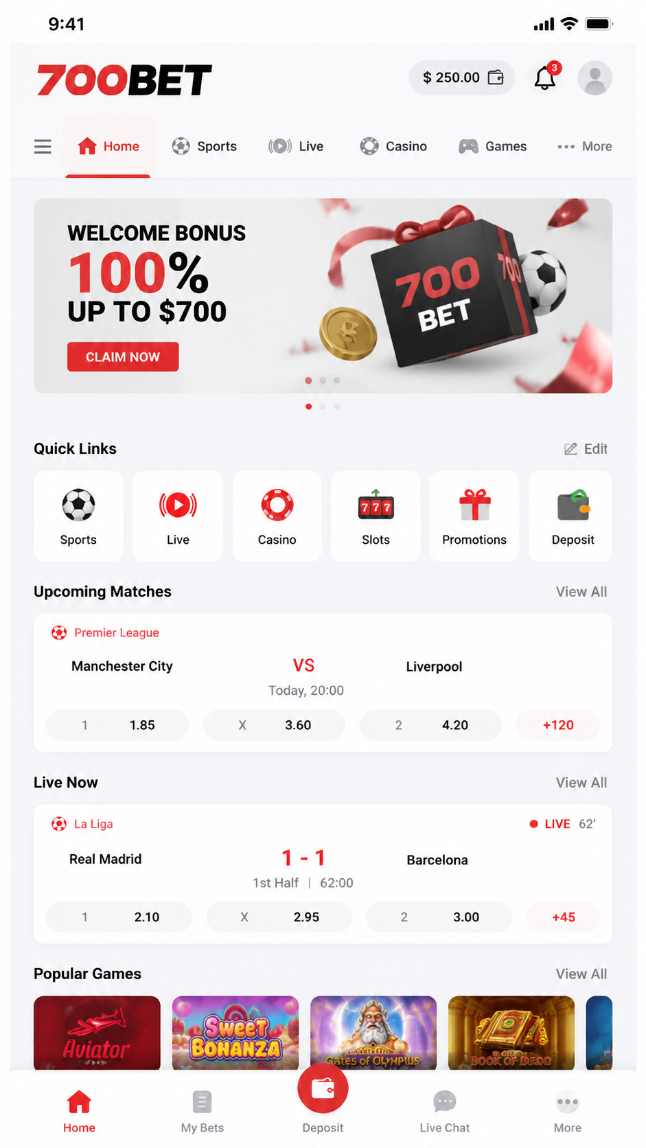 700bet screenshot