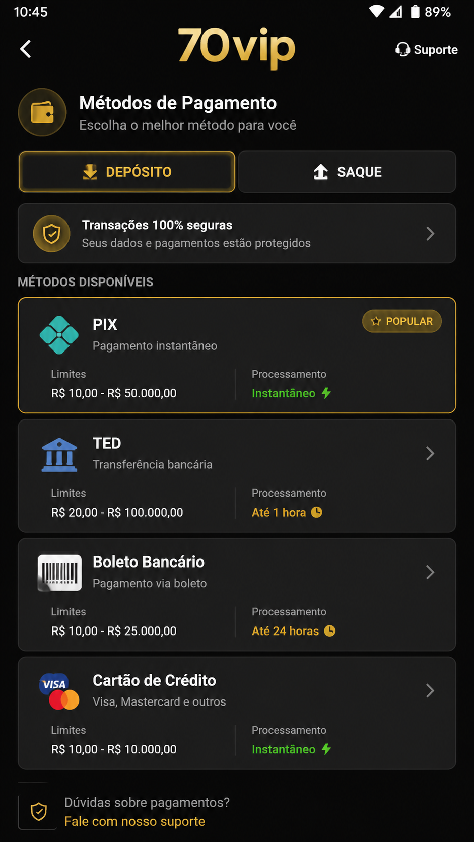 70vip screenshot