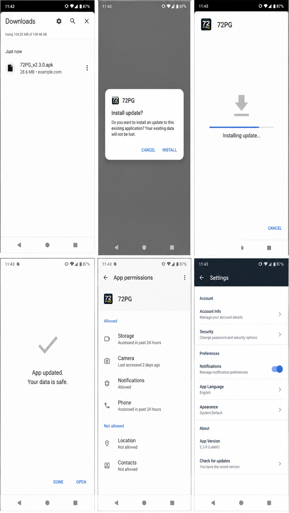 72pg screenshot