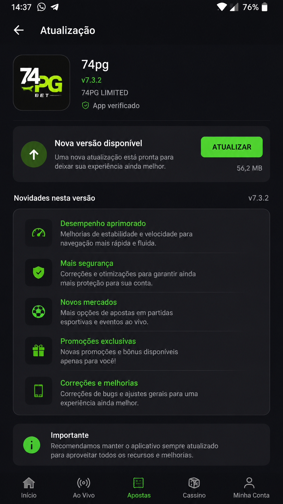 74pg screenshot