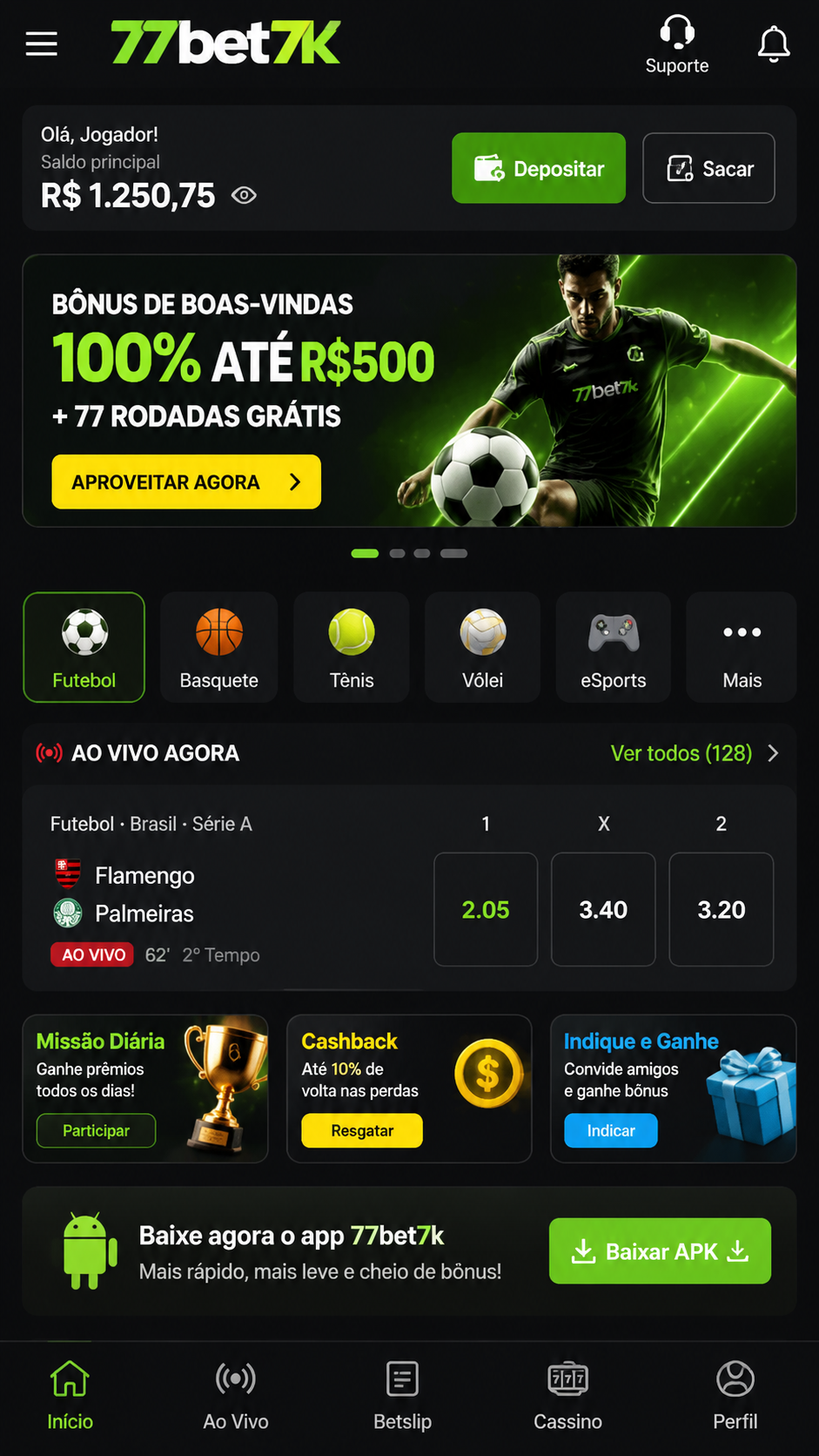 77bet7k screenshot