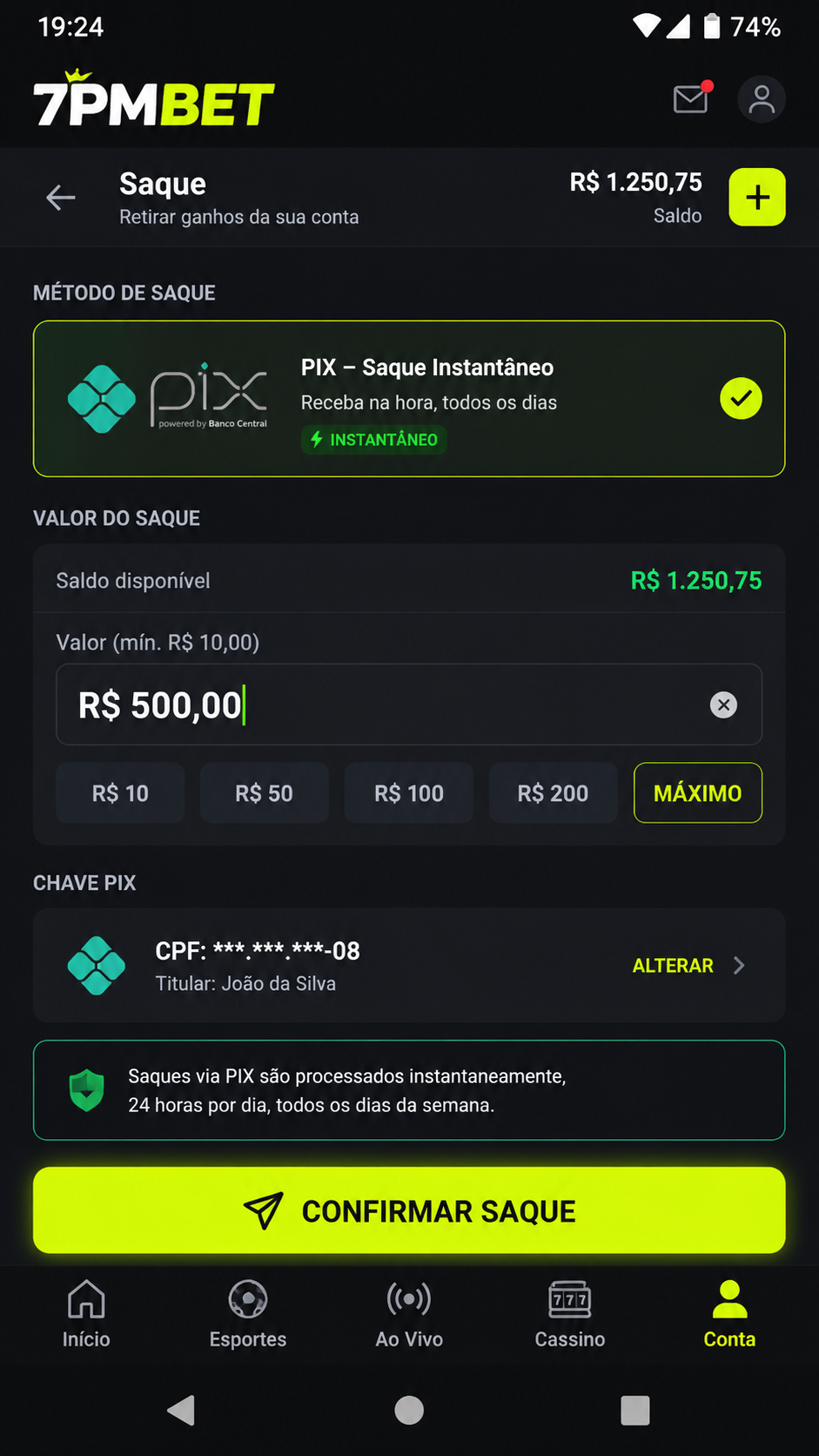 7pmbet screenshot