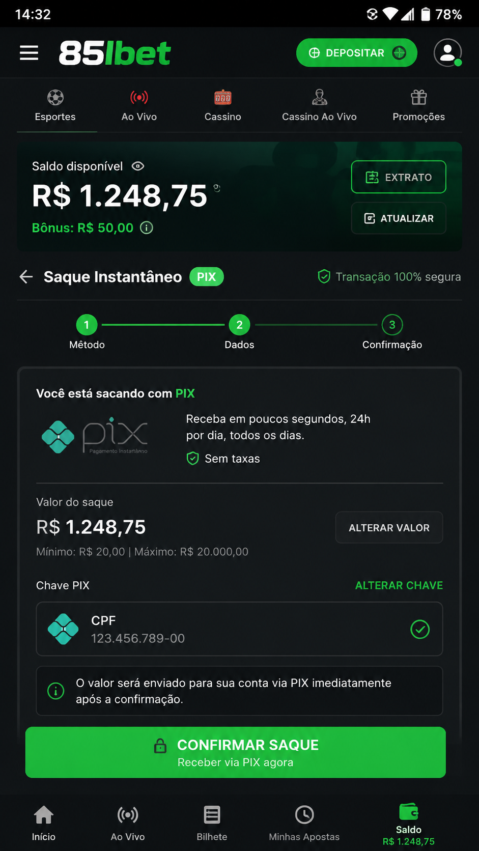 85lbet screenshot