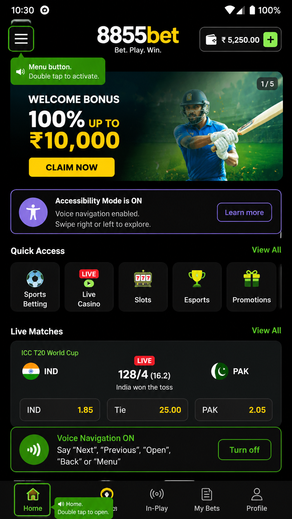 8855bet screenshot