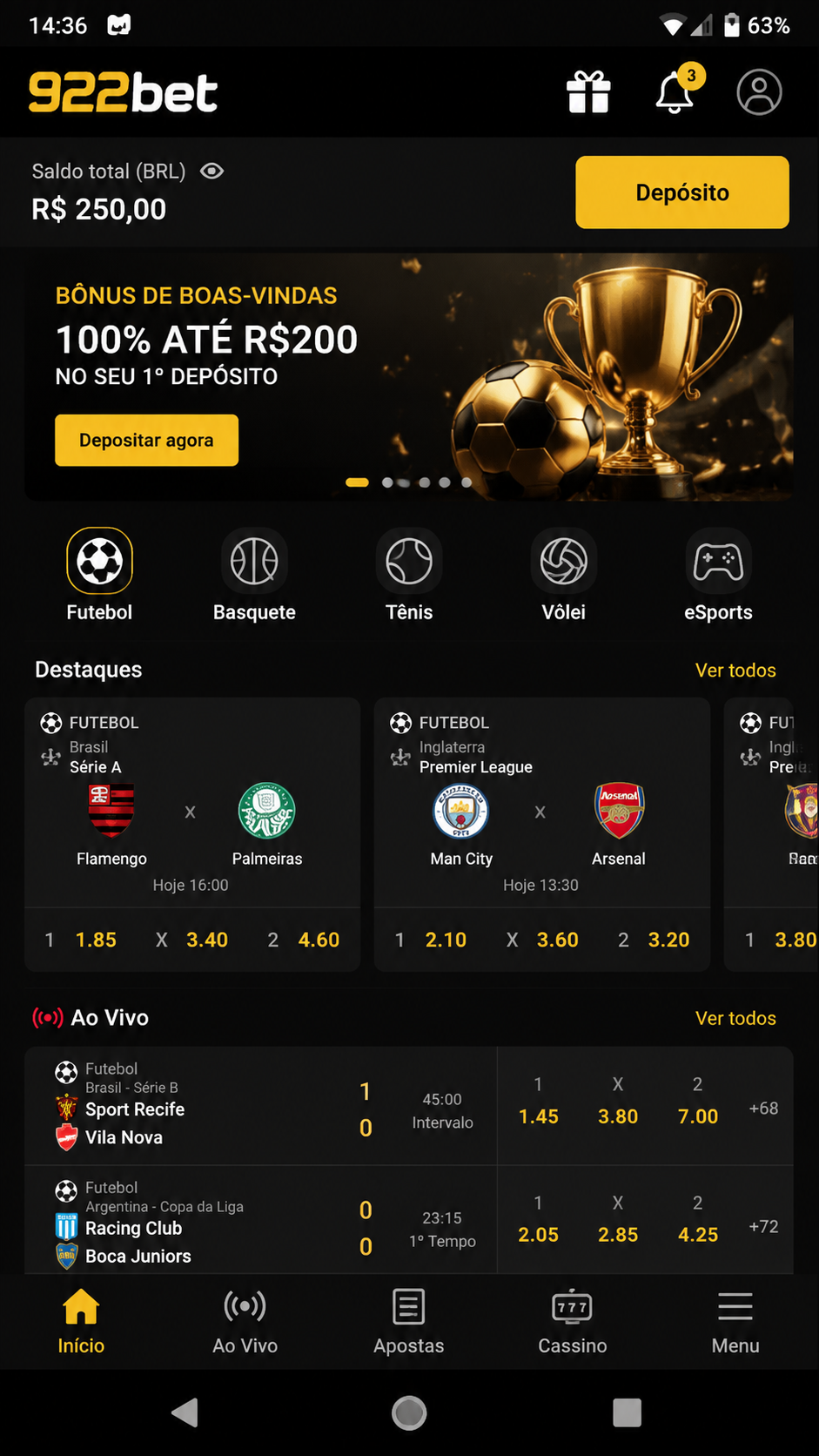 922bet screenshot