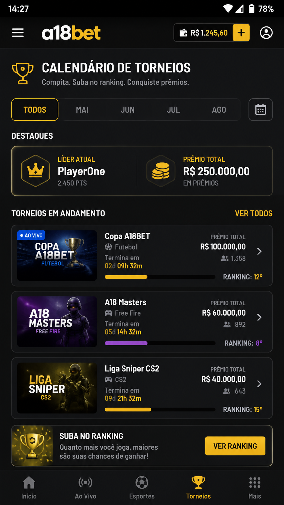 a18bet screenshot