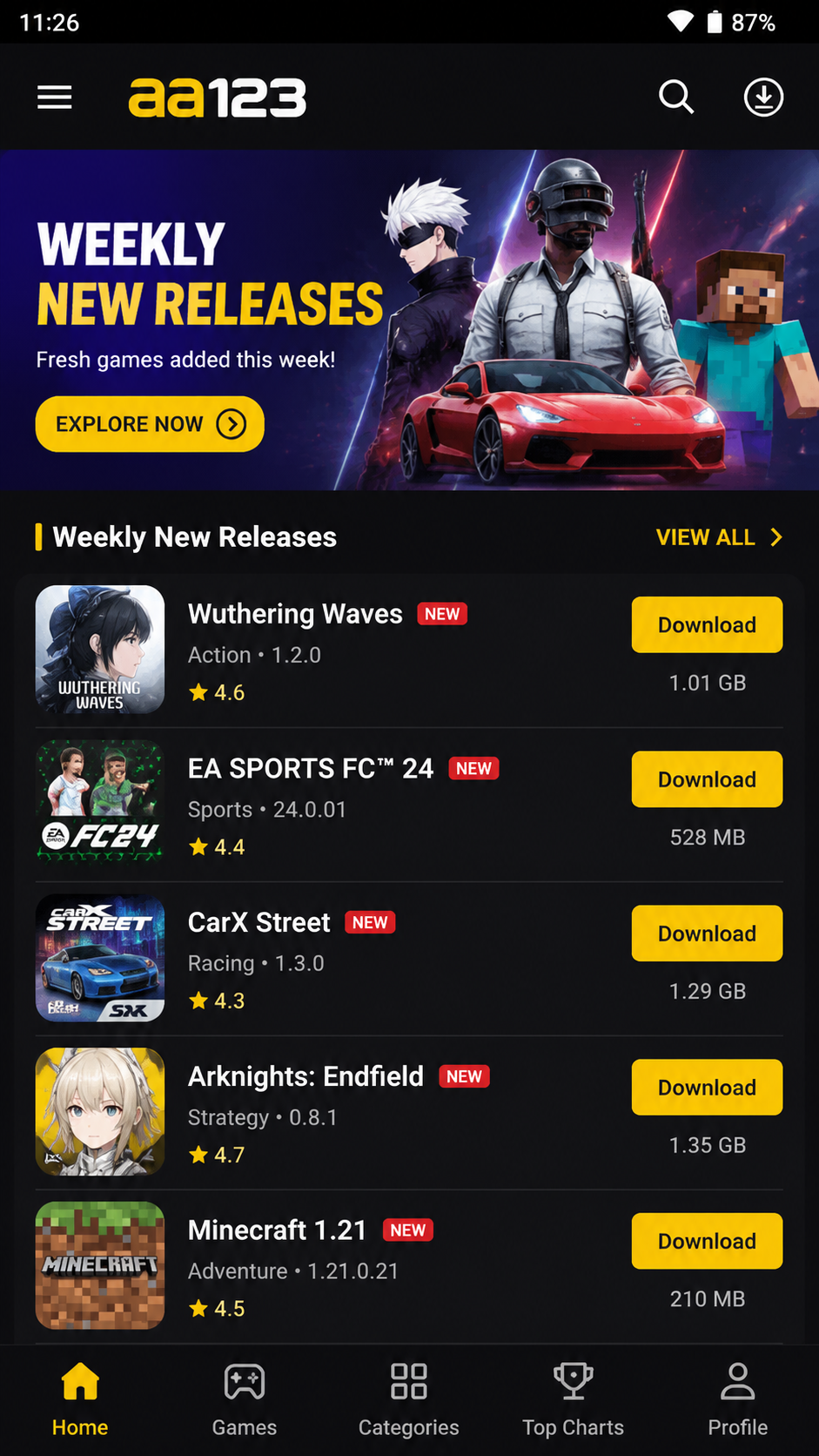 aa123 screenshot