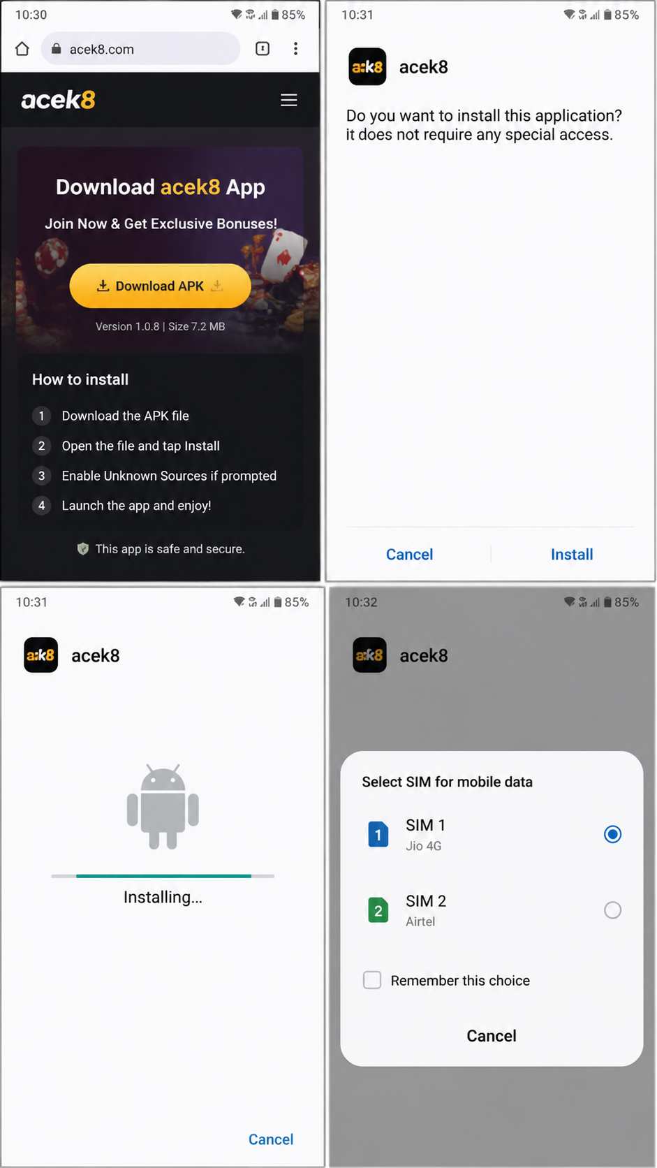 acek8 screenshot