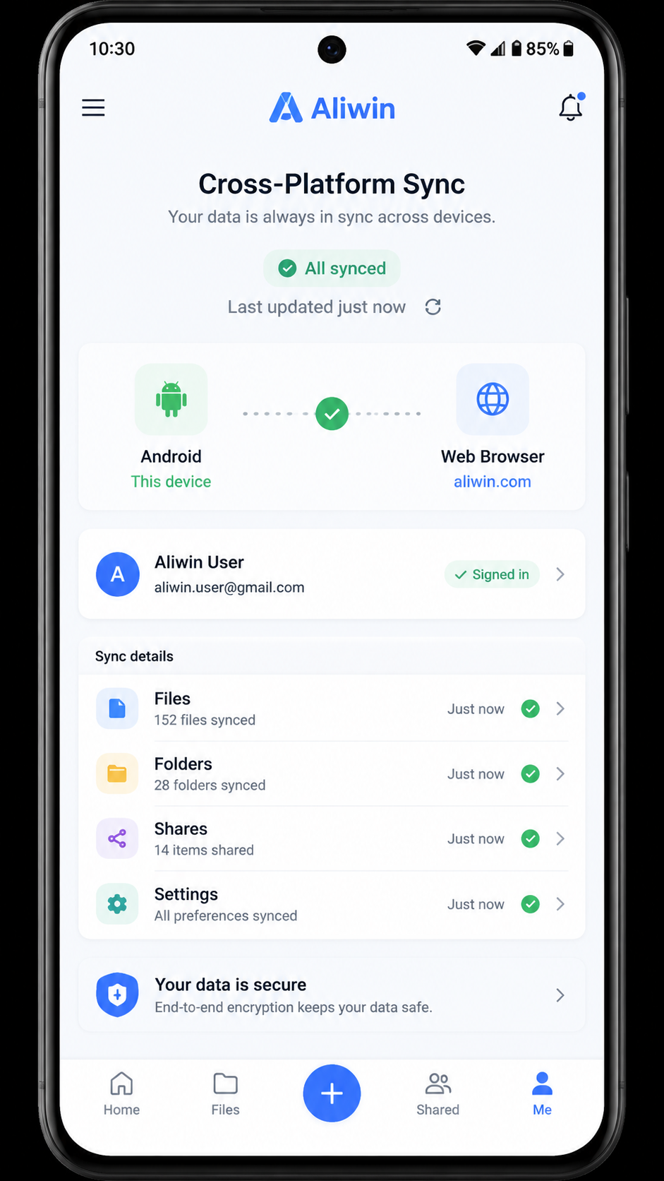 Aliwin screenshot
