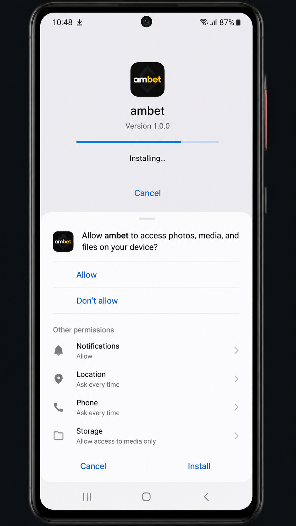 ambet screenshot