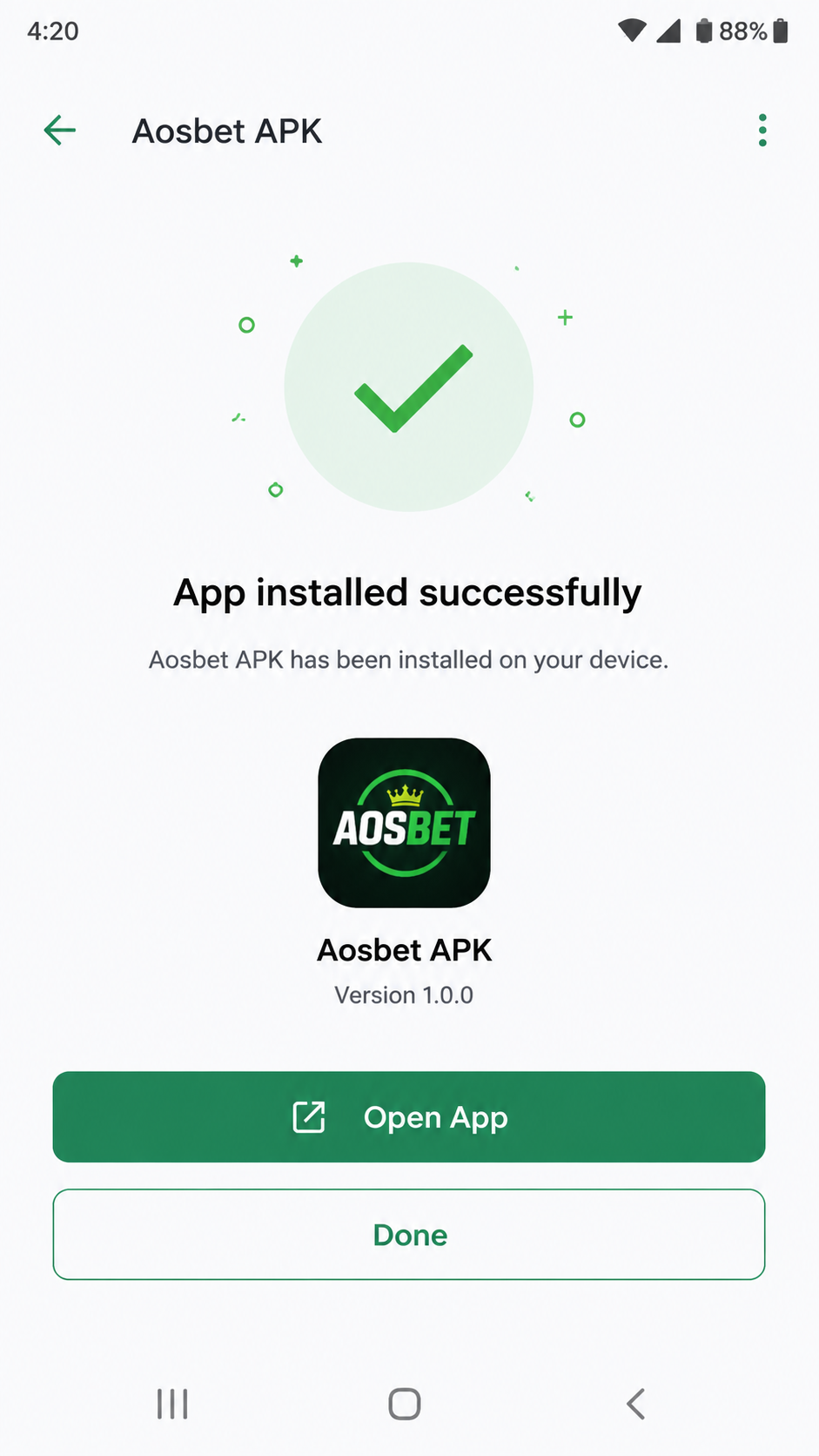 Aosbet screenshot