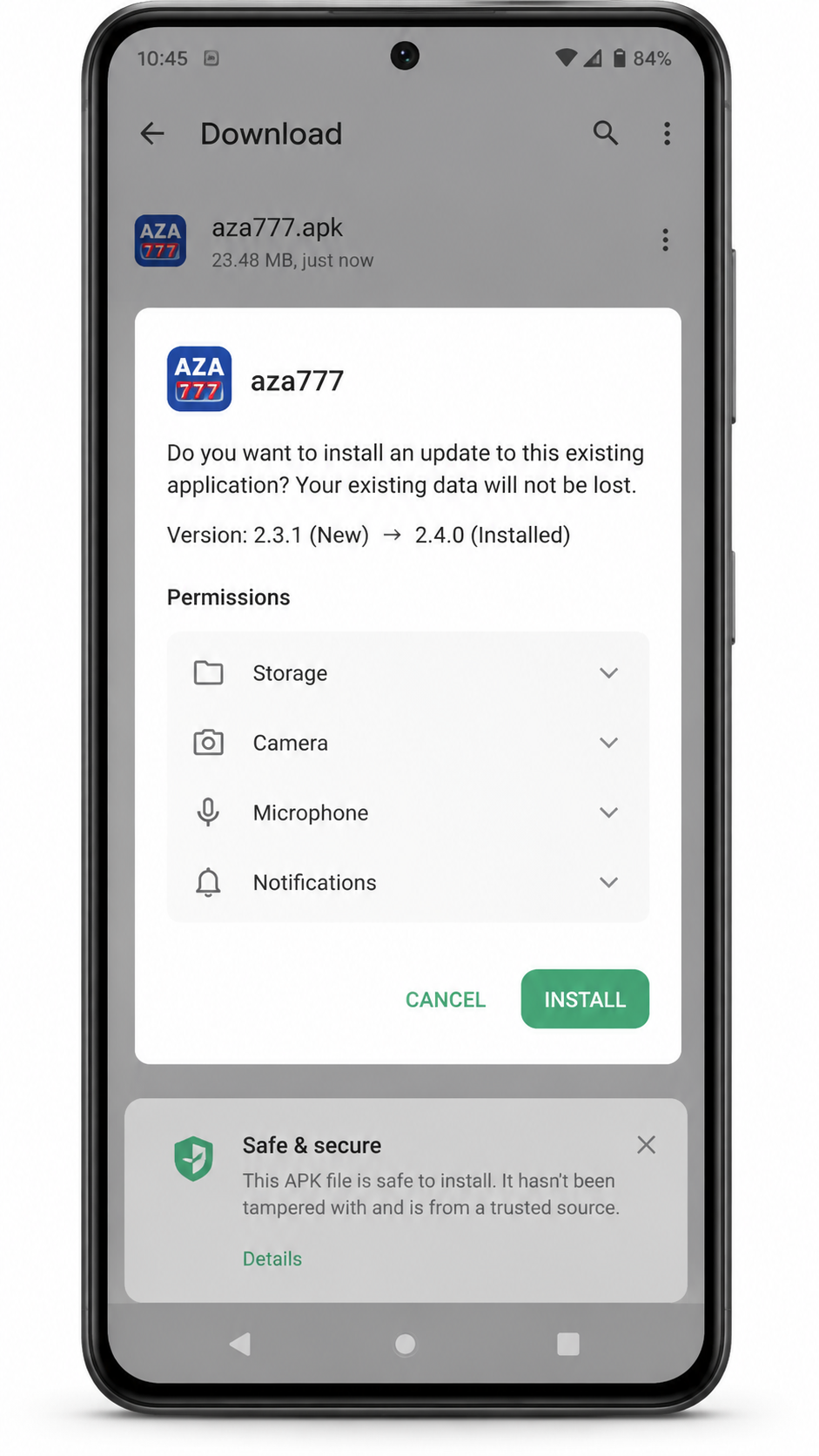aza777 screenshot