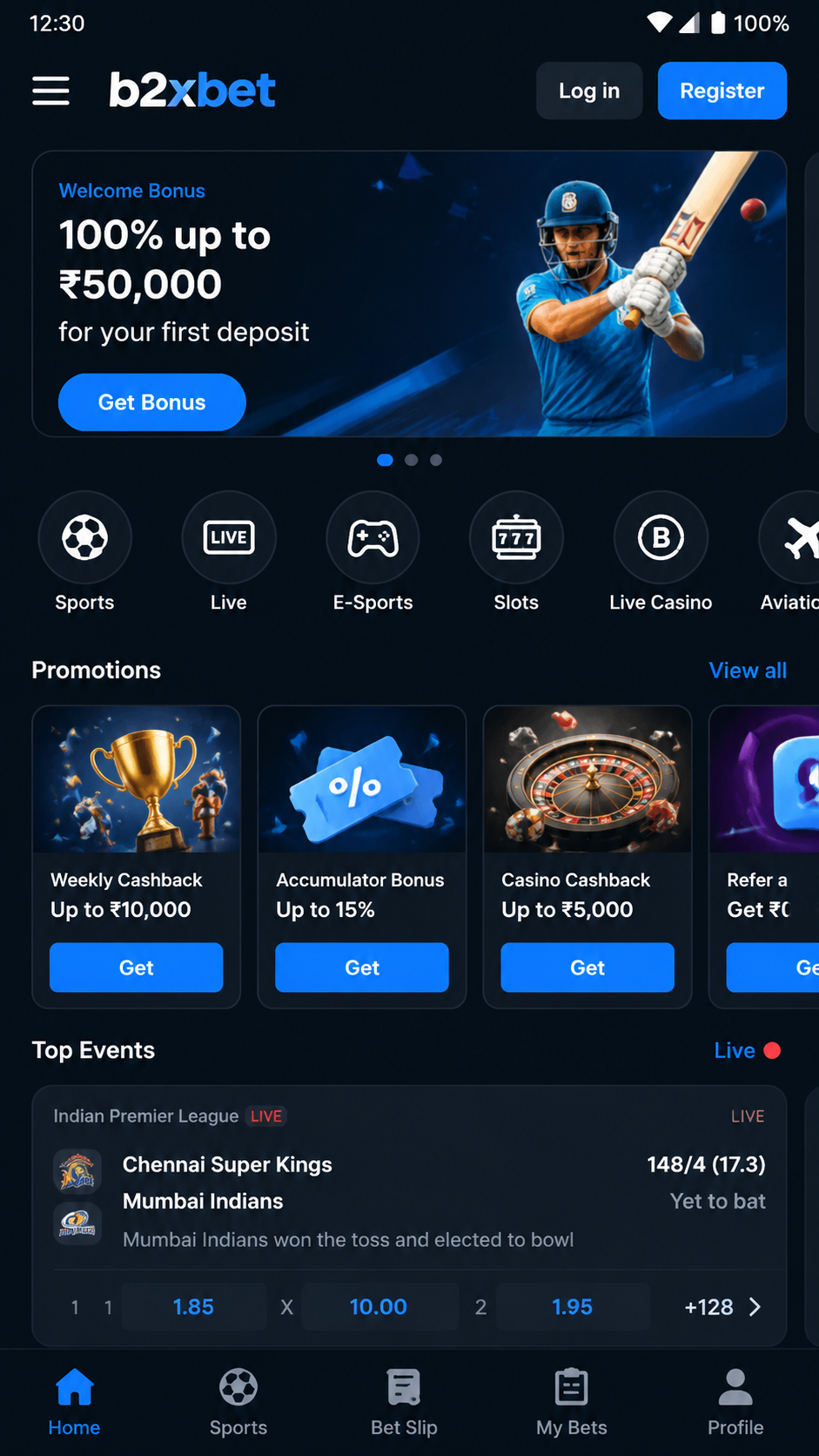 b2xbet screenshot