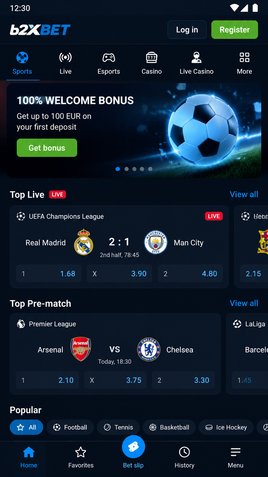 b2xbet screenshot