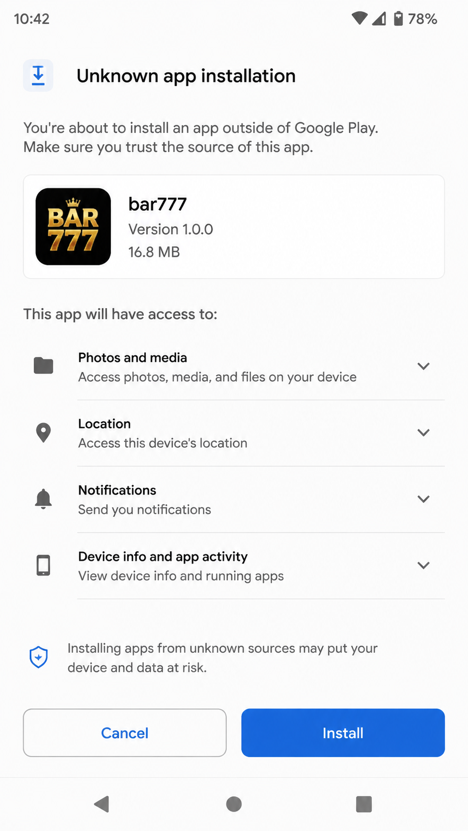bar777 screenshot