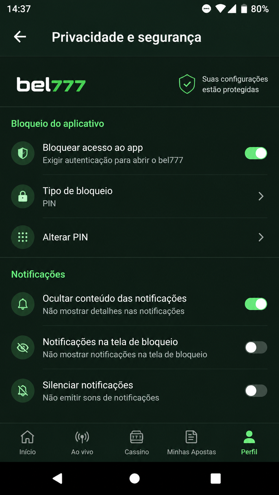 bel777 screenshot