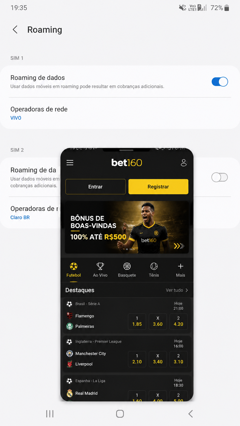 bet160 screenshot
