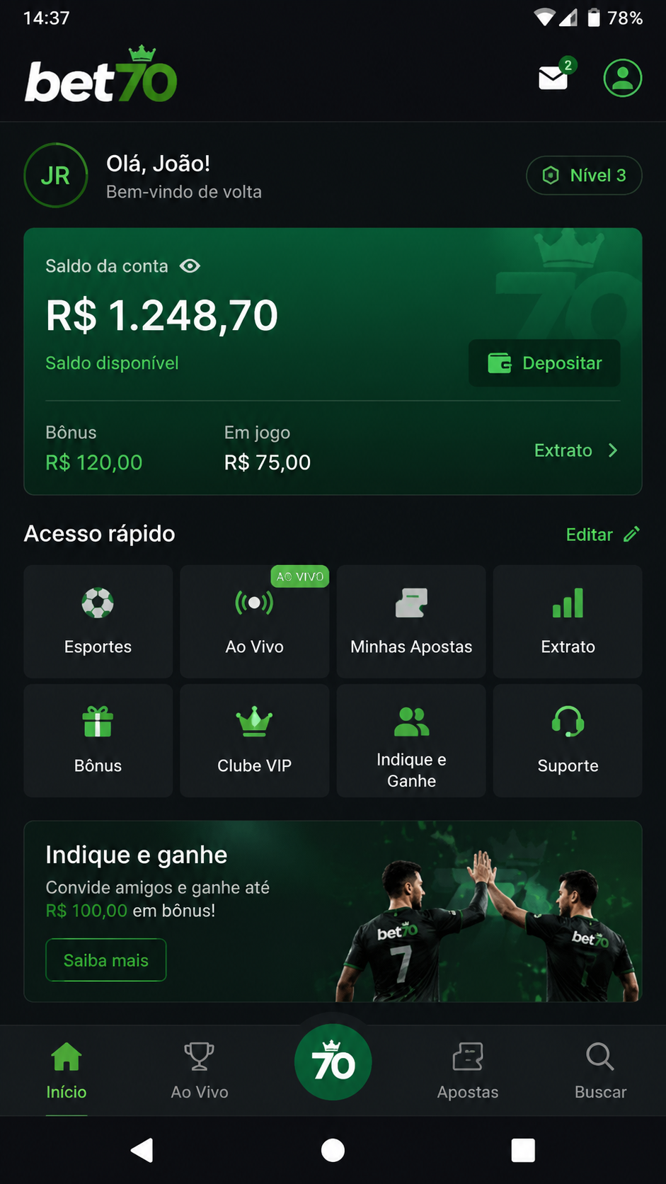 bet70 screenshot