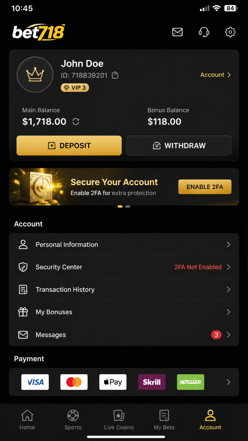 bet718 screenshot