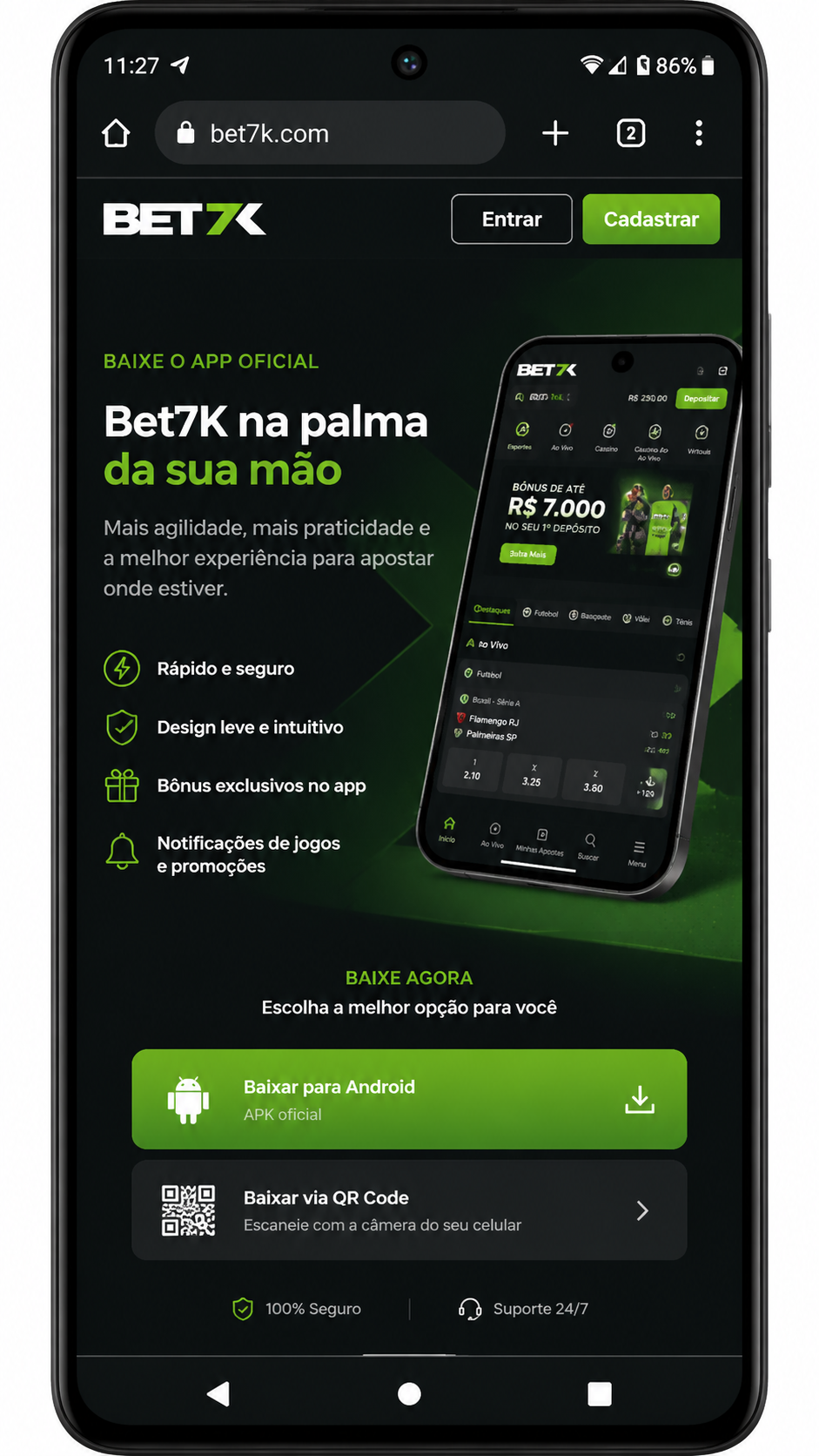 bet7k screenshot