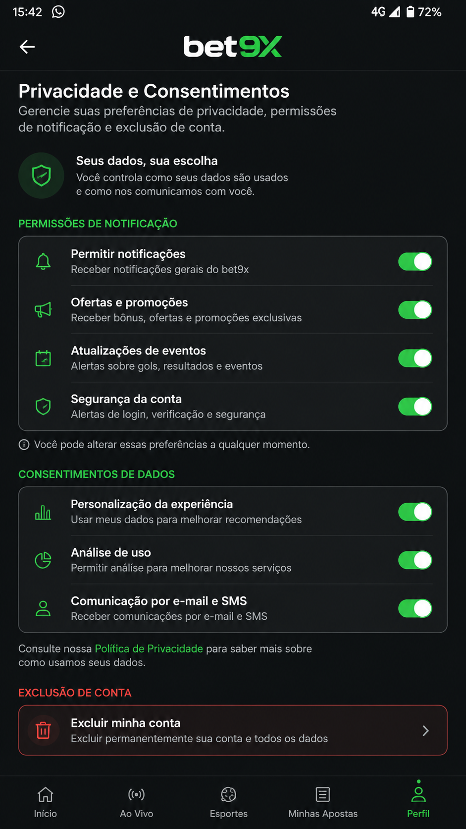 bet9x screenshot