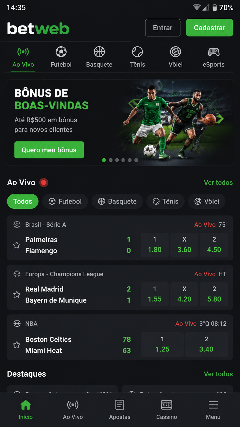 betweb screenshot