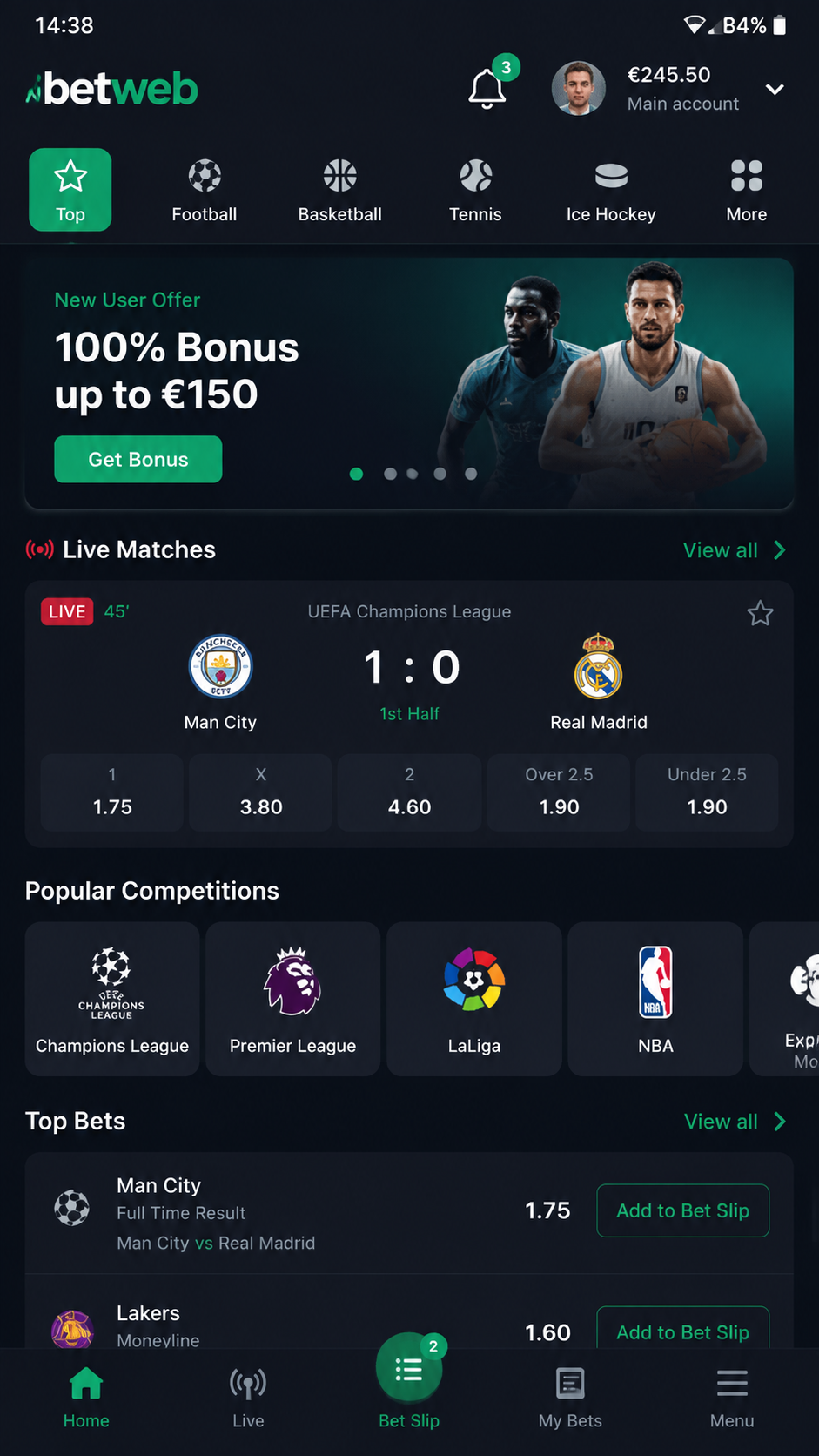 betweb screenshot